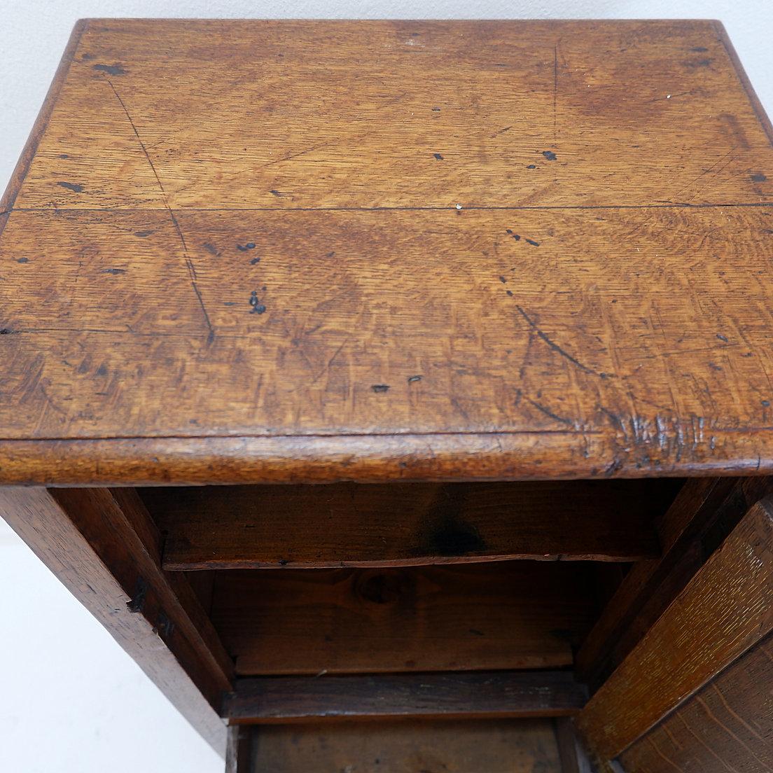 Vintage Wooden Side Cabinet - 1950s / H:105cm For Sale 11