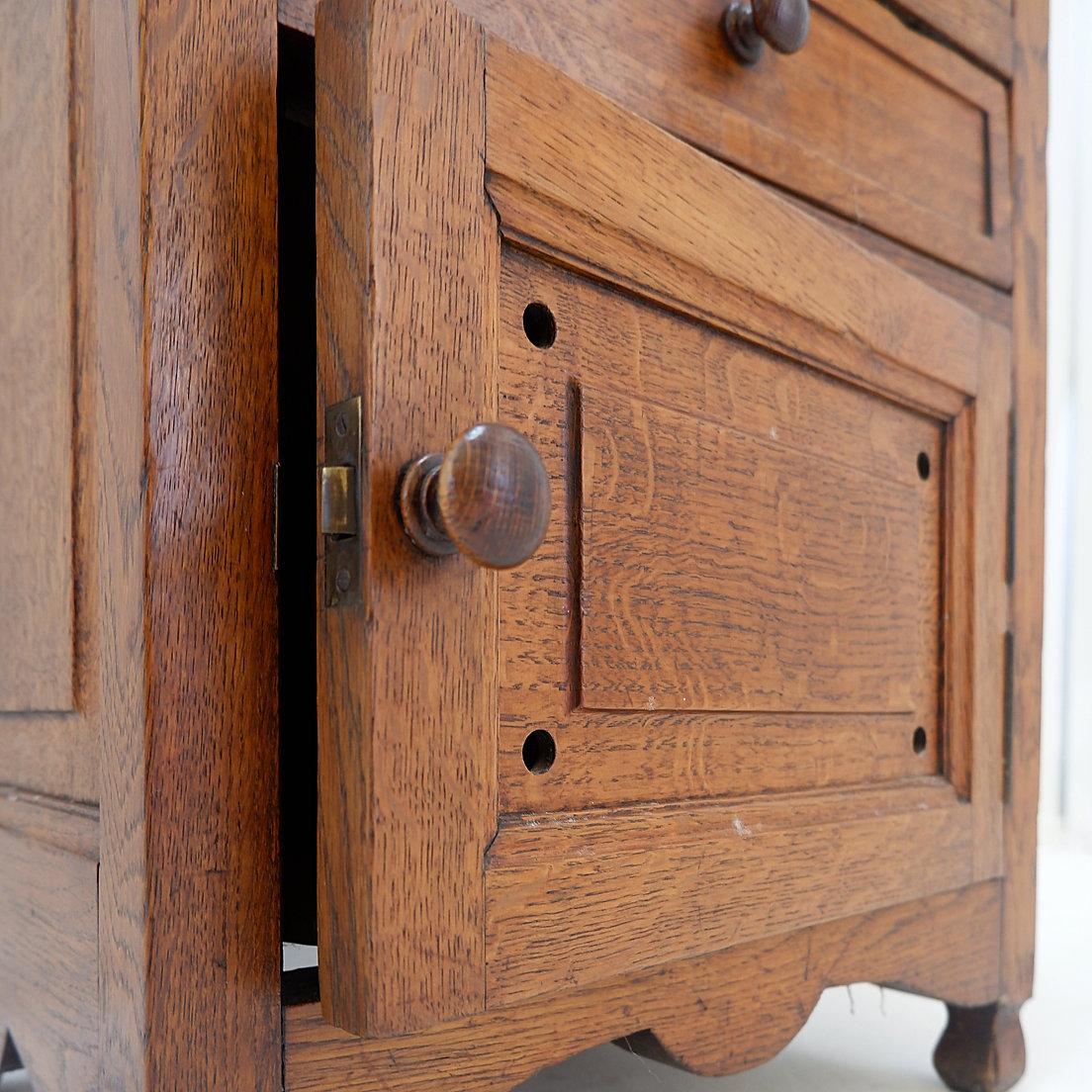 20th Century Vintage Wooden Side Cabinet - 1950s / H:105cm For Sale