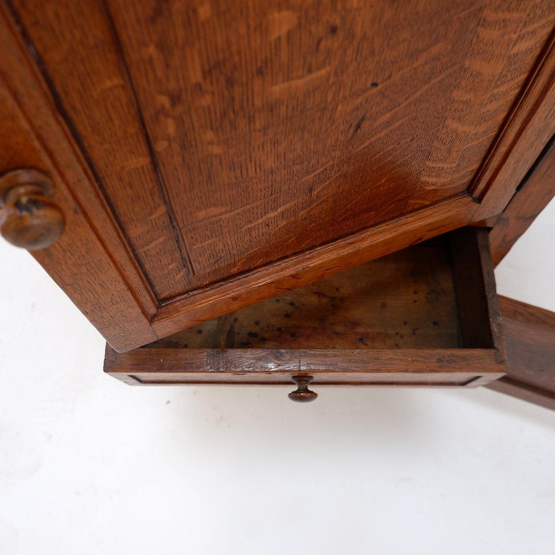 Vintage Wooden Side Cabinet - 1950s / H:105cm For Sale 5