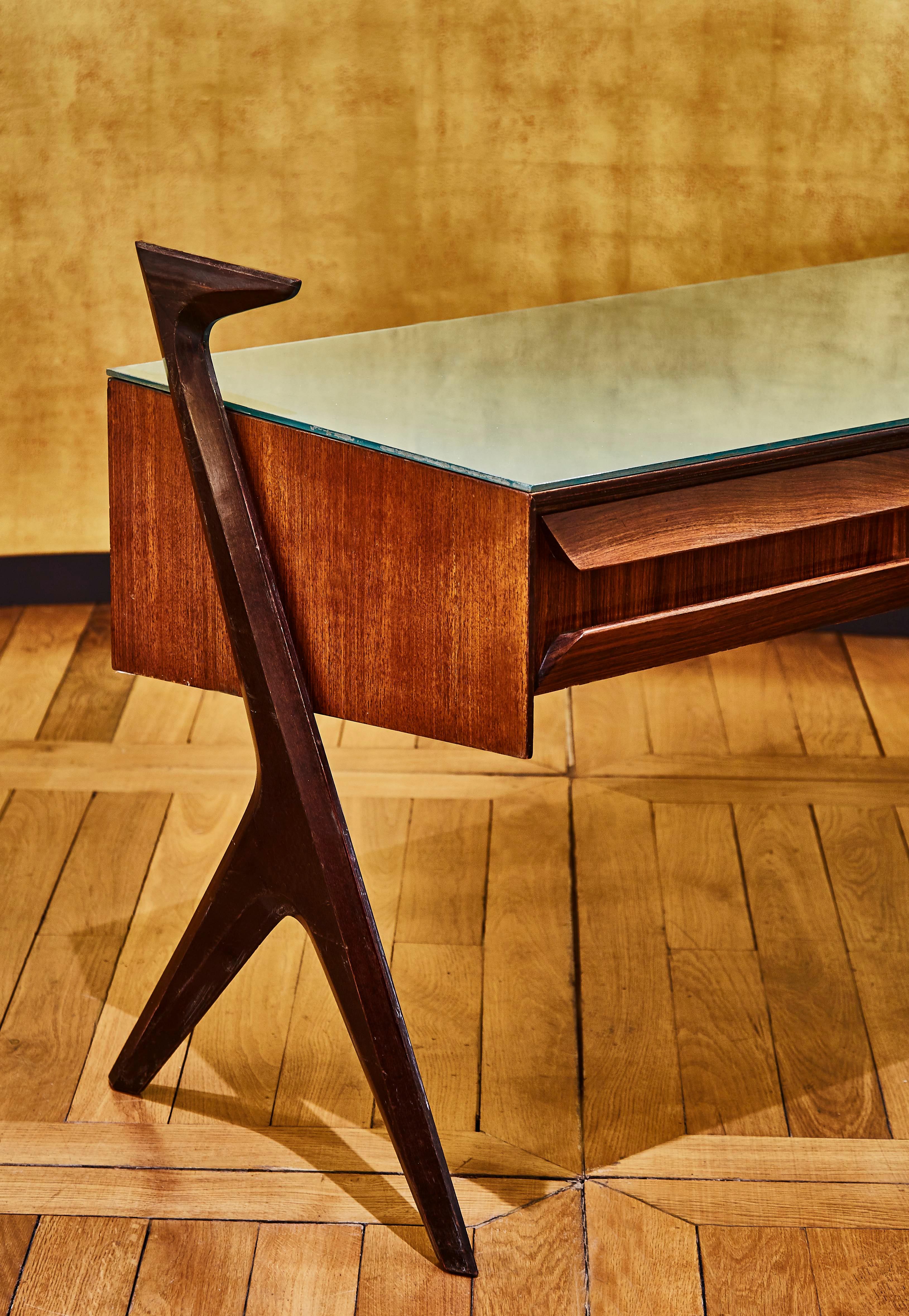 Italian Vintage Wooden Sideboard For Sale