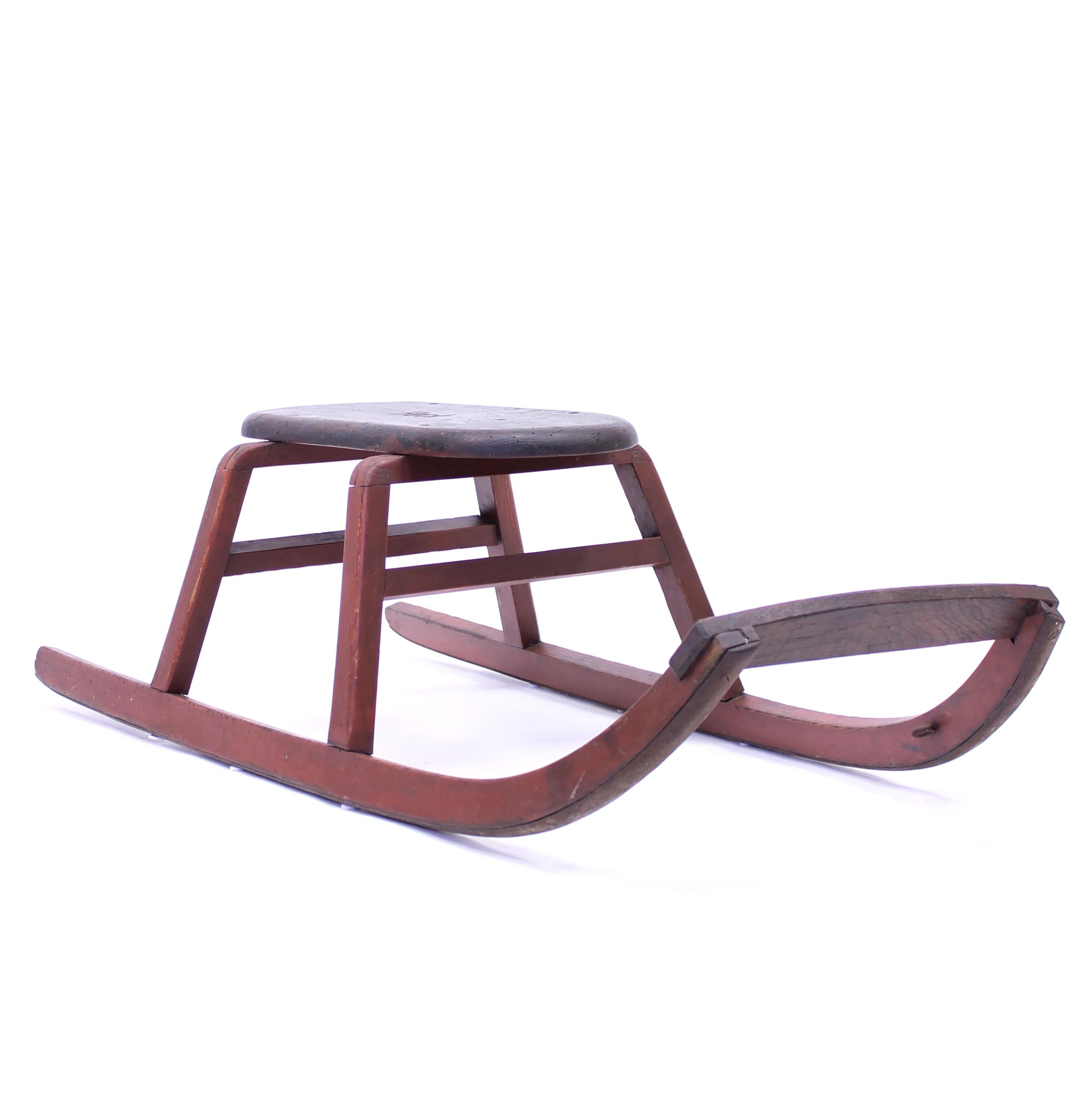 Industrial Vintage Wooden Sled, 1930s-1940s For Sale