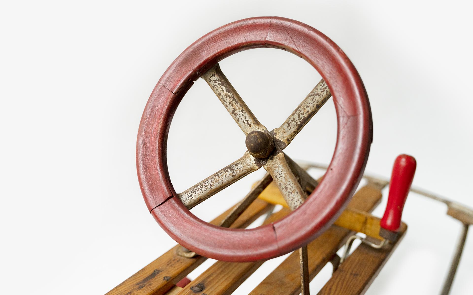 antique wood sled