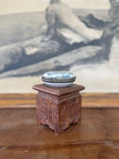 Vintage Wooden Stand Carved Floral Motif