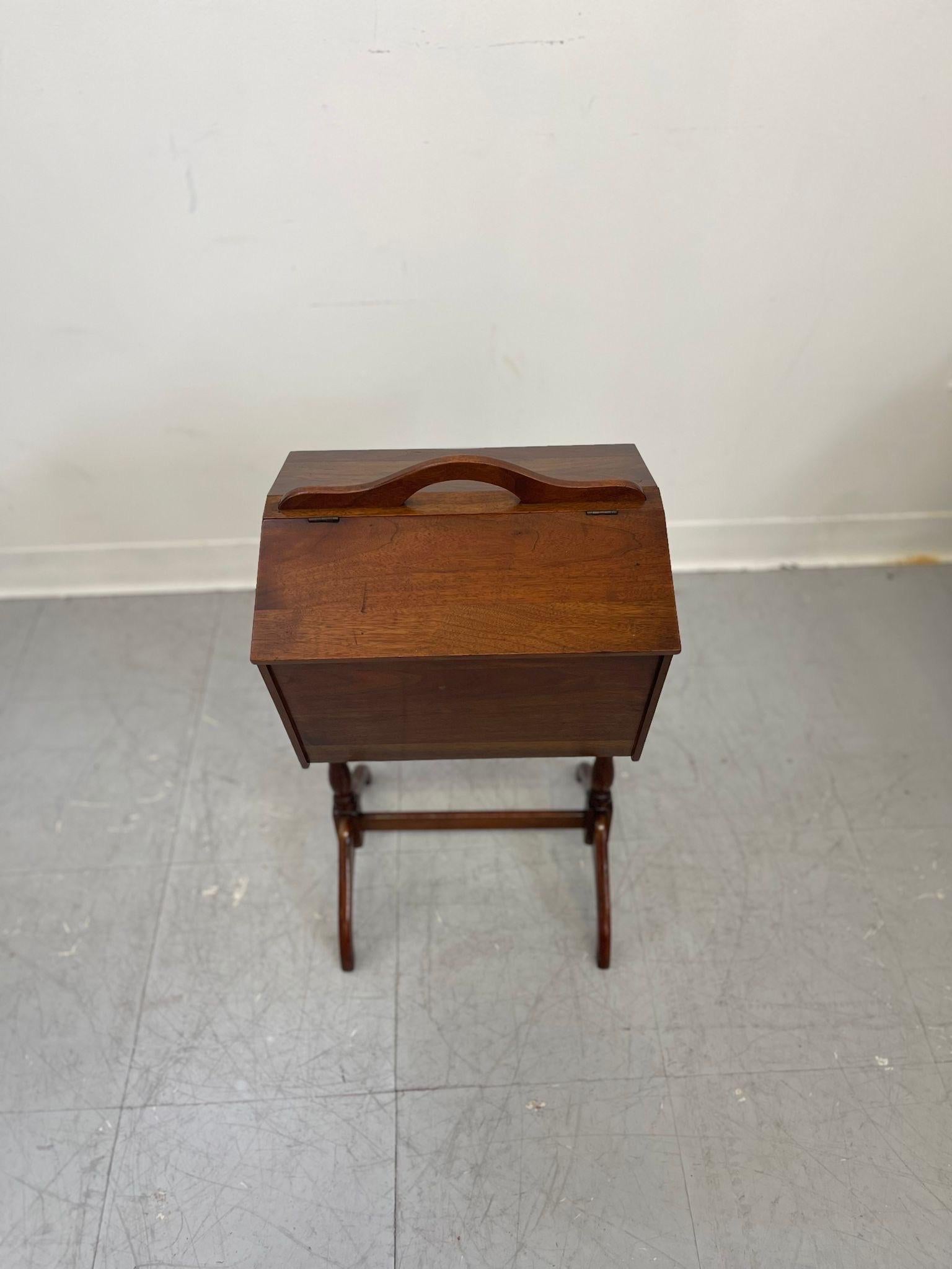 Mid-Century Modern Vintage Wooden Standing Sewing Cabinet. For Sale