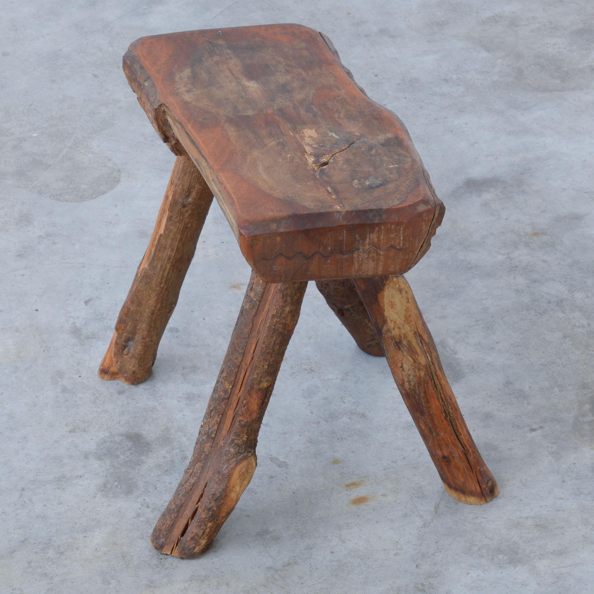vintage wooden stools
