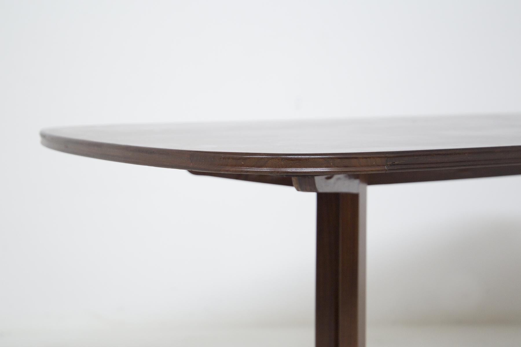 Mid-Century Modern Vintage Wooden Table Att. to Franco Albini for Poggi
