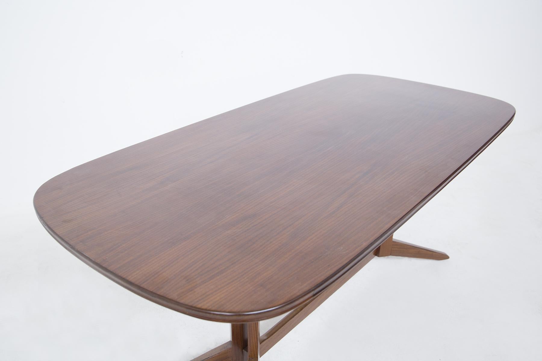Mid-20th Century Vintage Wooden Table Att. to Franco Albini for Poggi