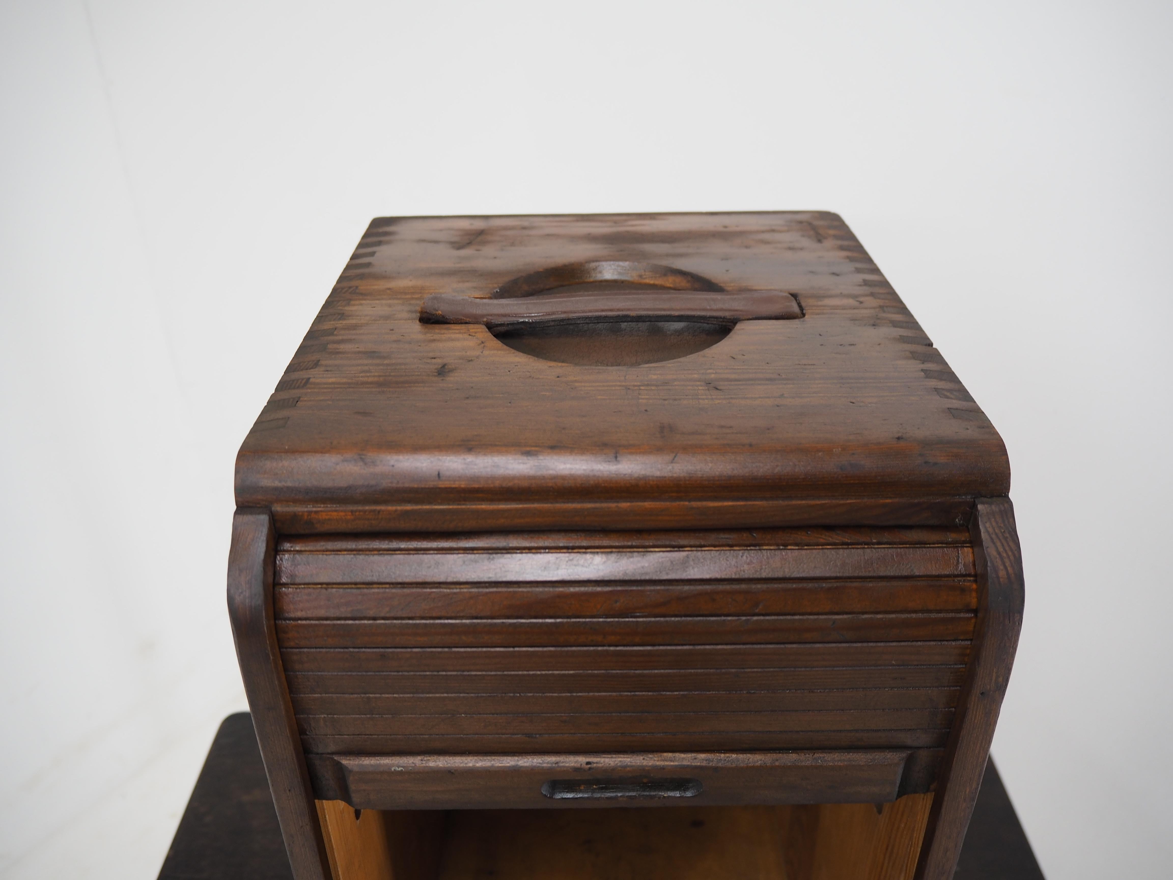 Vintage Wooden Tambour Suitcase, Early 20th Century For Sale at 1stDibs