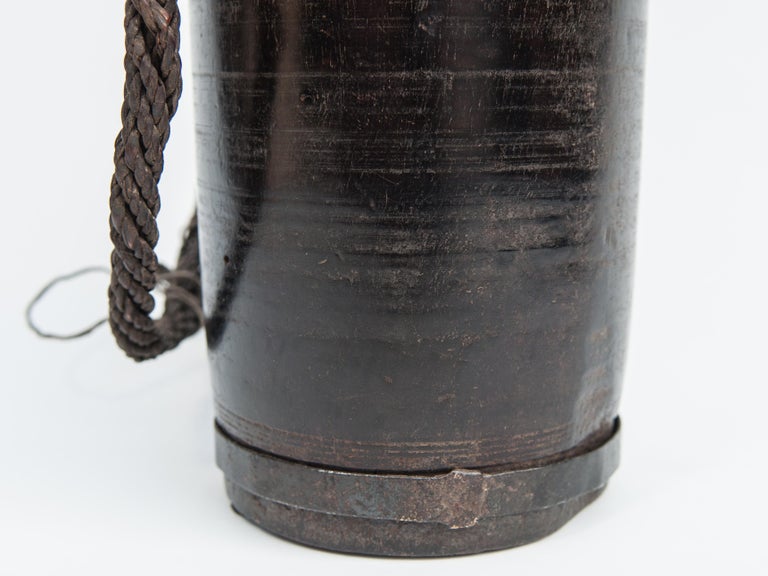 Hand-Crafted Vintage Wooden Tea Container Bhote People of the Nepal Himal, Mid-20th Century