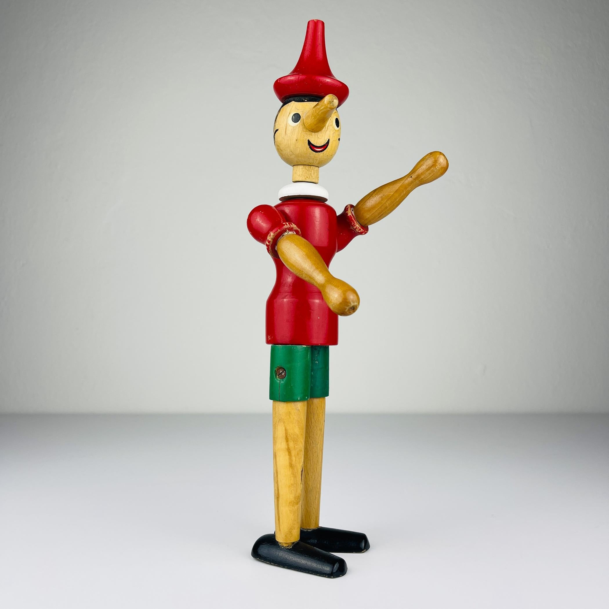 Vintage-Holzspielzeug Pinocchio, Italien, 1960er Jahre (Italienisch) im Angebot