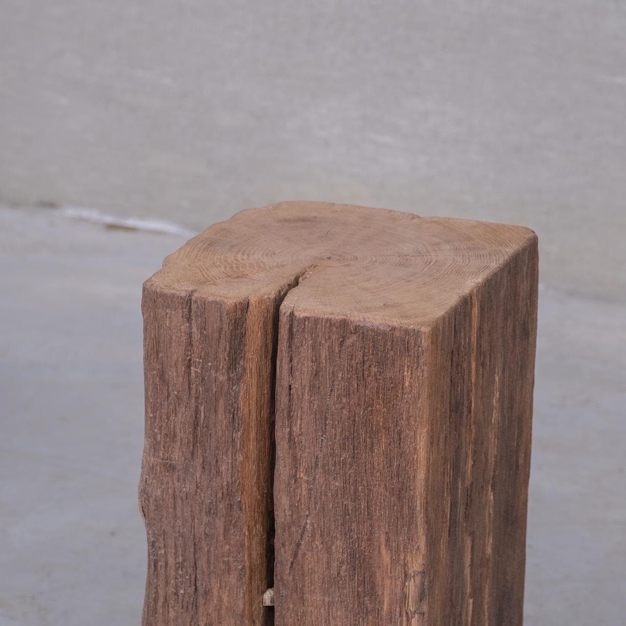 Bois Vintage Wooden Tree Trunk Pedestal Display Stand en vente