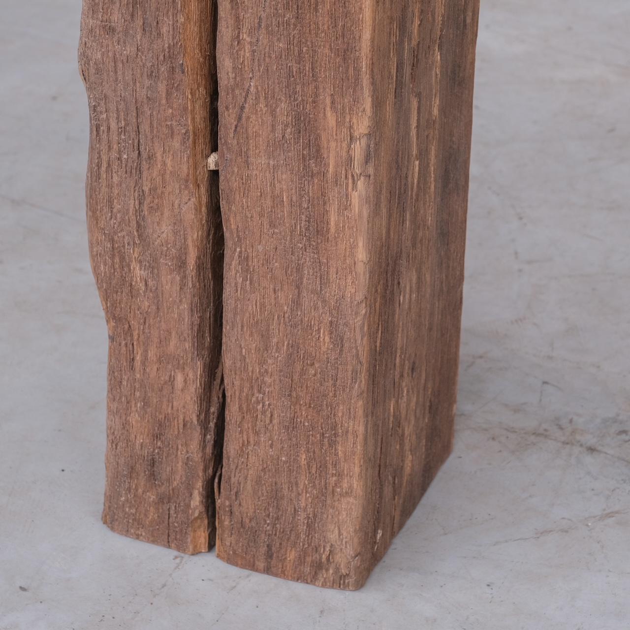 Vintage Wooden Tree Trunk Pedestal Display Stand en vente 1