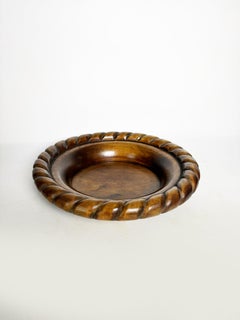 Vintage Wooden Trinket Tray, Handcrafted, Sculpted Rim, France, 1950s