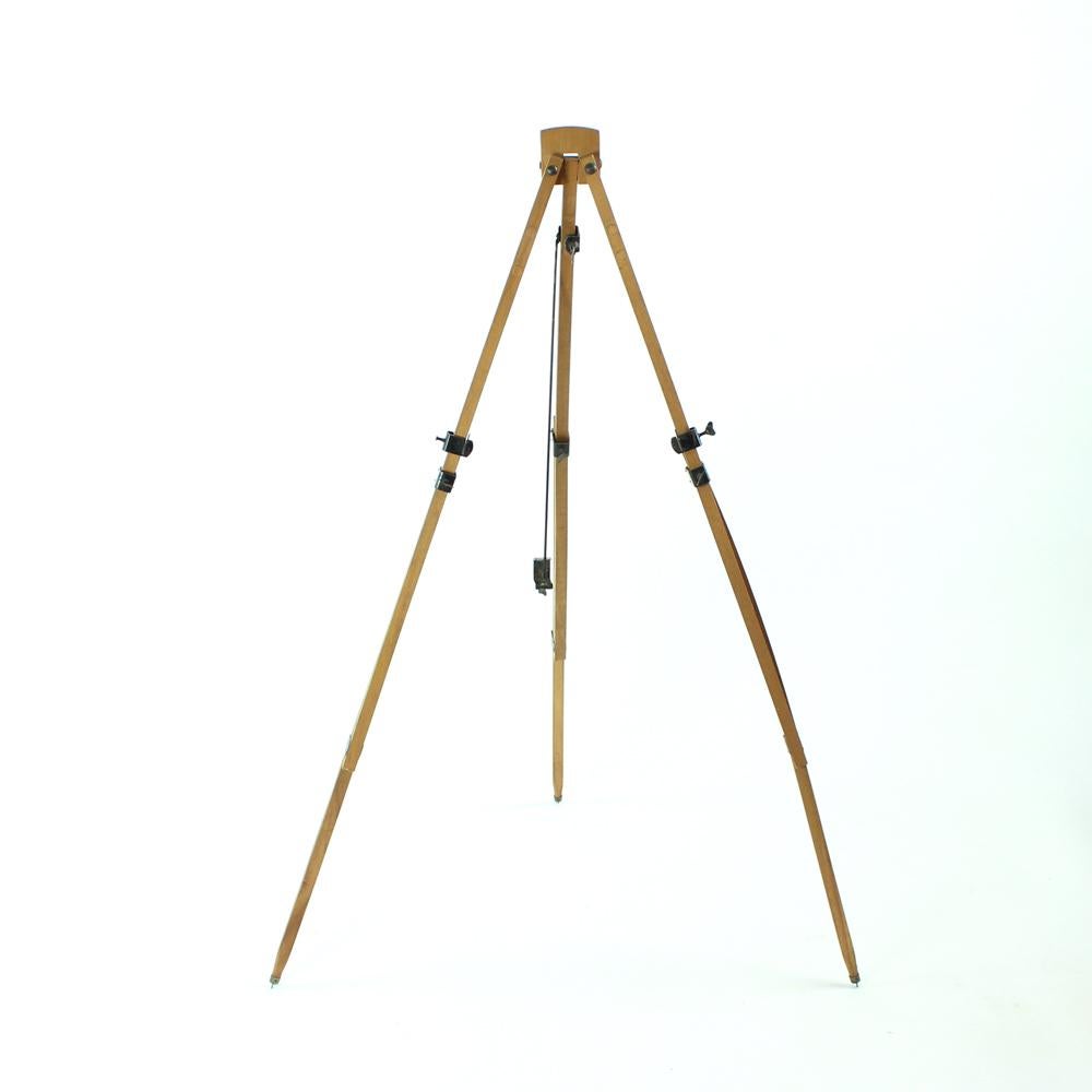 Early 20th Century Vintage Wooden Tripod Easel, Czechoslovakia, Circa 1920 For Sale