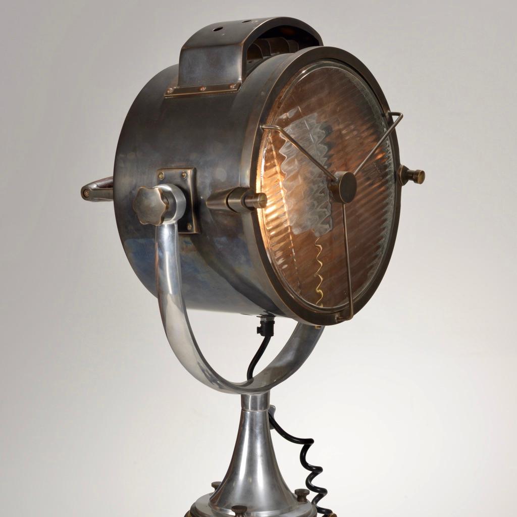 Industrial Vintage Wooden Tripod Spotlight Floor Lamp