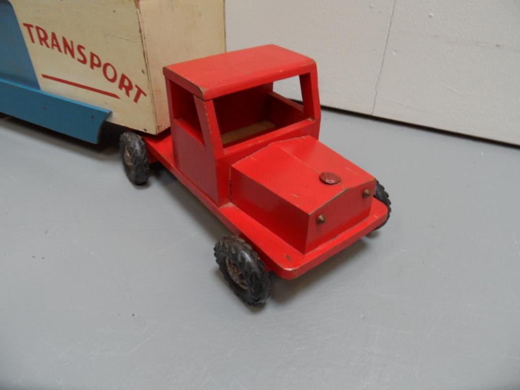 Mid-20th Century Vintage Wooden Truck Toy For Sale