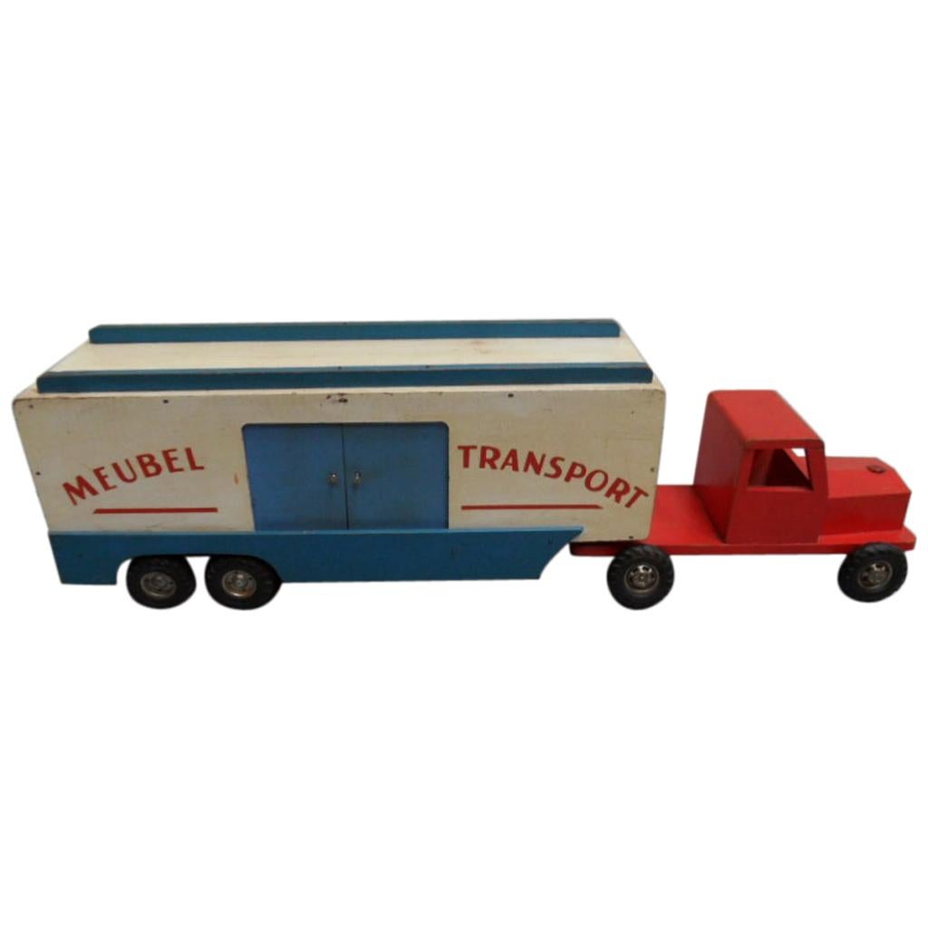 Vintage Wooden Truck Toy For Sale