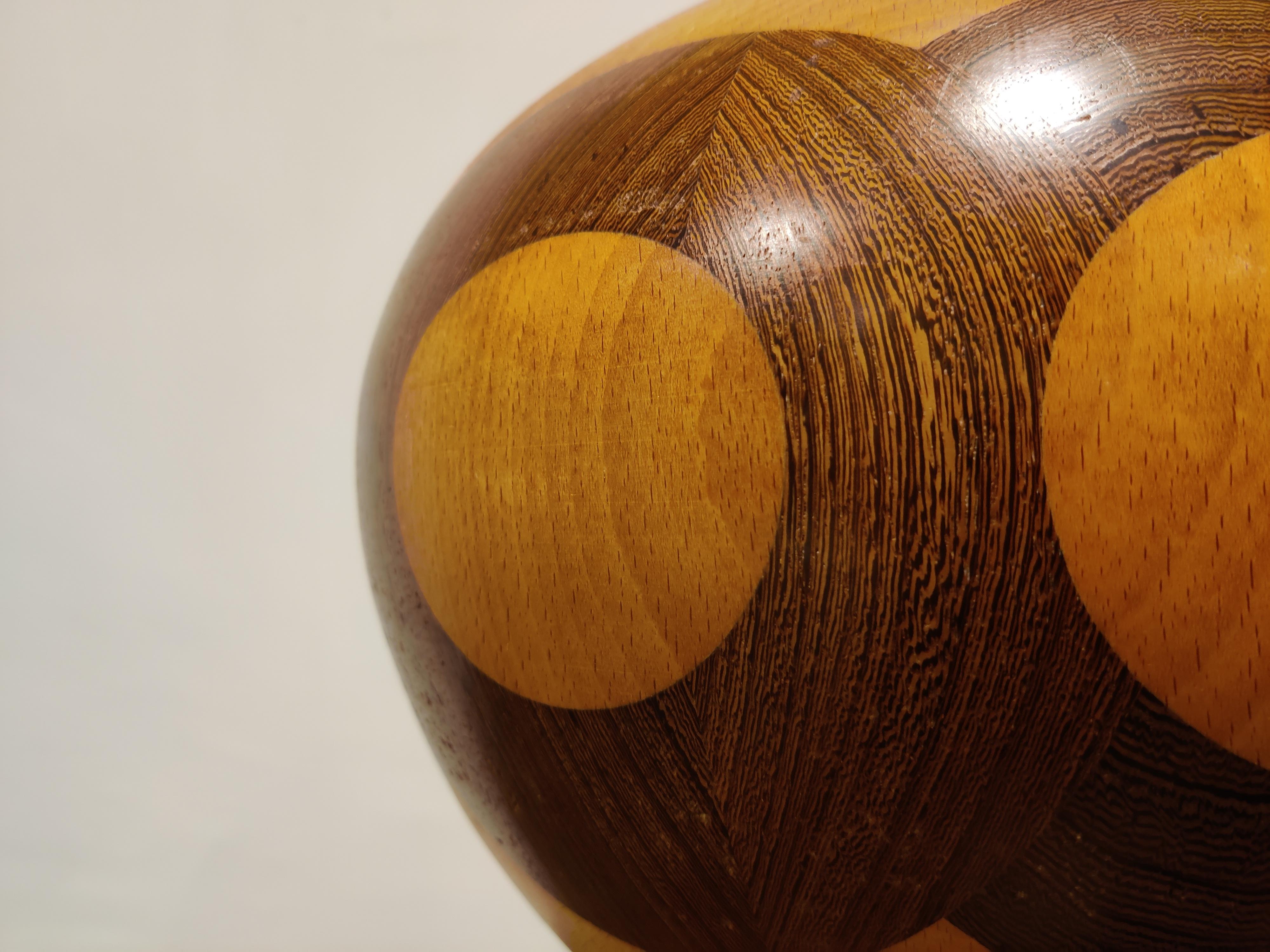 Vintage Wooden Vase by Decoene, 1970s 1