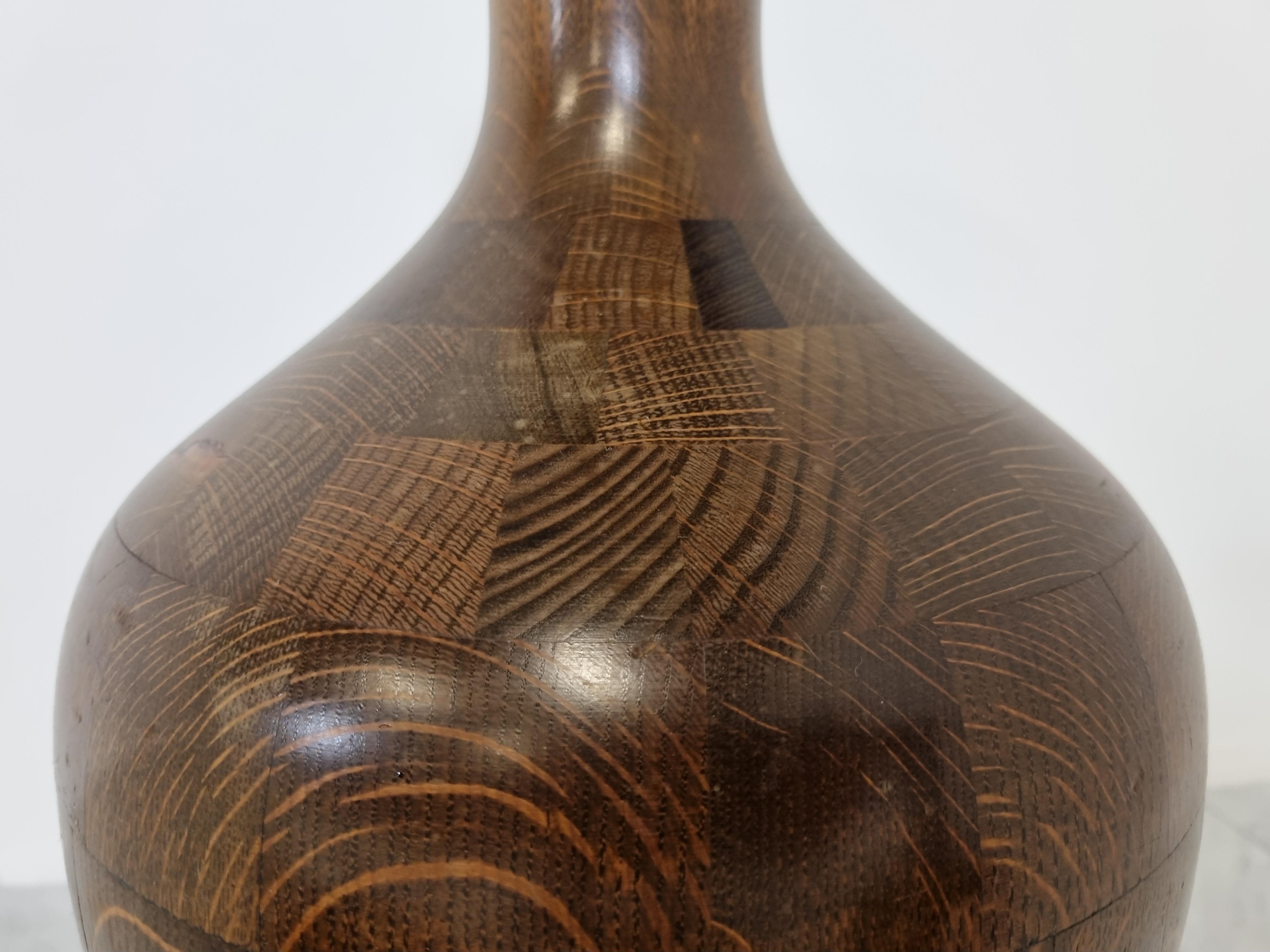 Vintage Wooden Vases by Maurice Bonami, Set of 3, 1970s For Sale 1