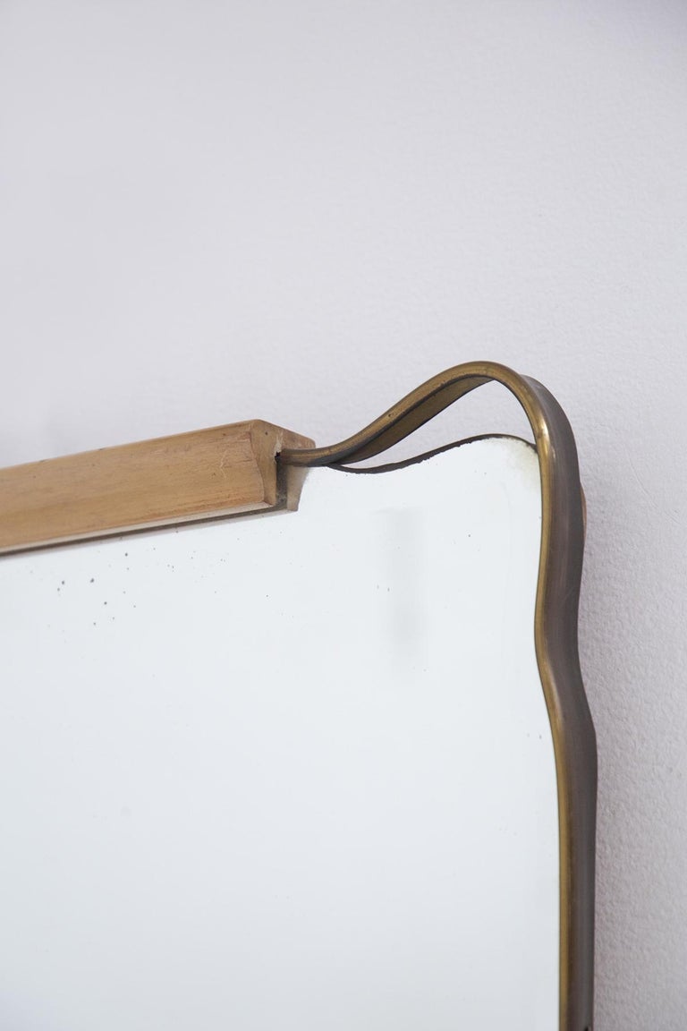 Vintage Wooden Wall Mirror For Sale at 1stDibs