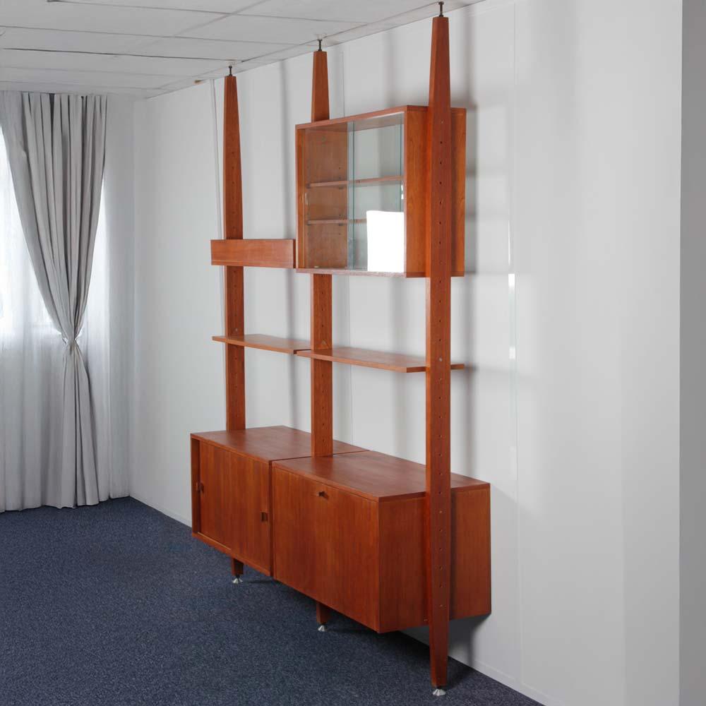 Vintage wooden wall unit from the 1960s For Sale 5