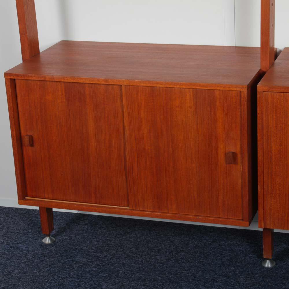 French Vintage wooden wall unit from the 1960s For Sale