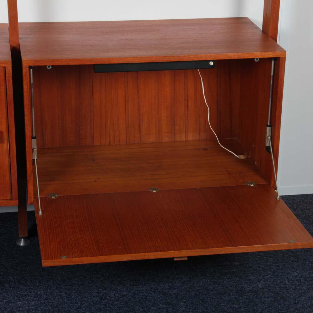 Wood Vintage wooden wall unit from the 1960s For Sale