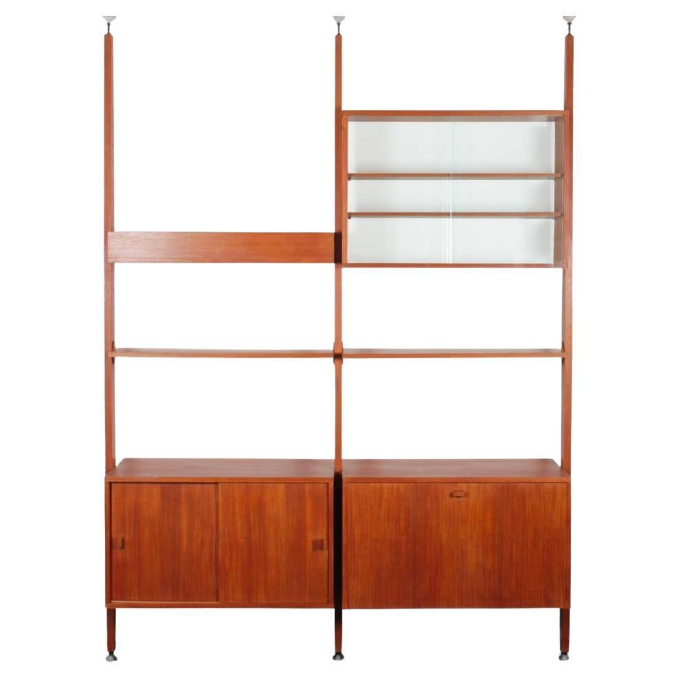 Vintage wooden wall unit from the 1960s For Sale