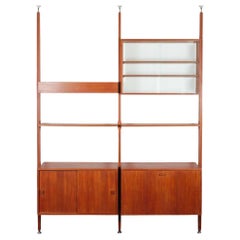 Vintage wooden wall unit from the 1960s