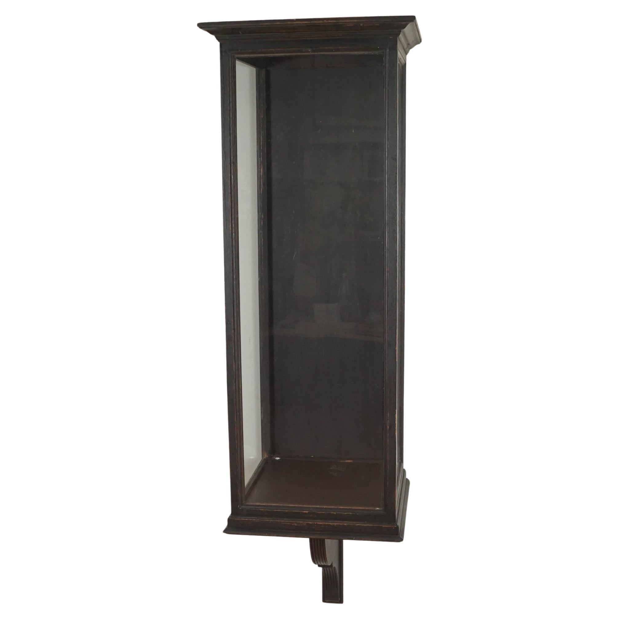 Vintage Wooden Wall Vitrine, Belgium For Sale