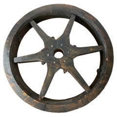 e roue en bois vintage