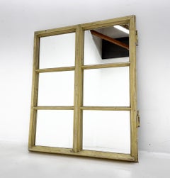 Vintage  Wooden Window Converted to a Mirror