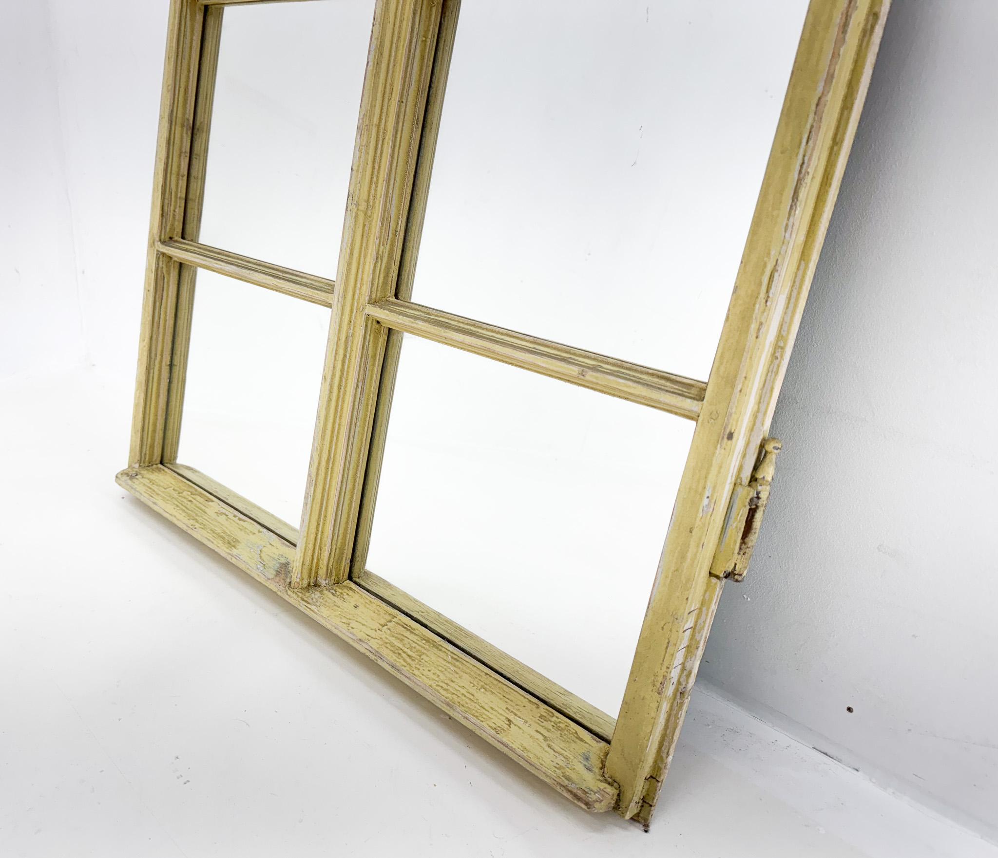 Vintage  Wooden Window Converted to a Mirror For Sale 3