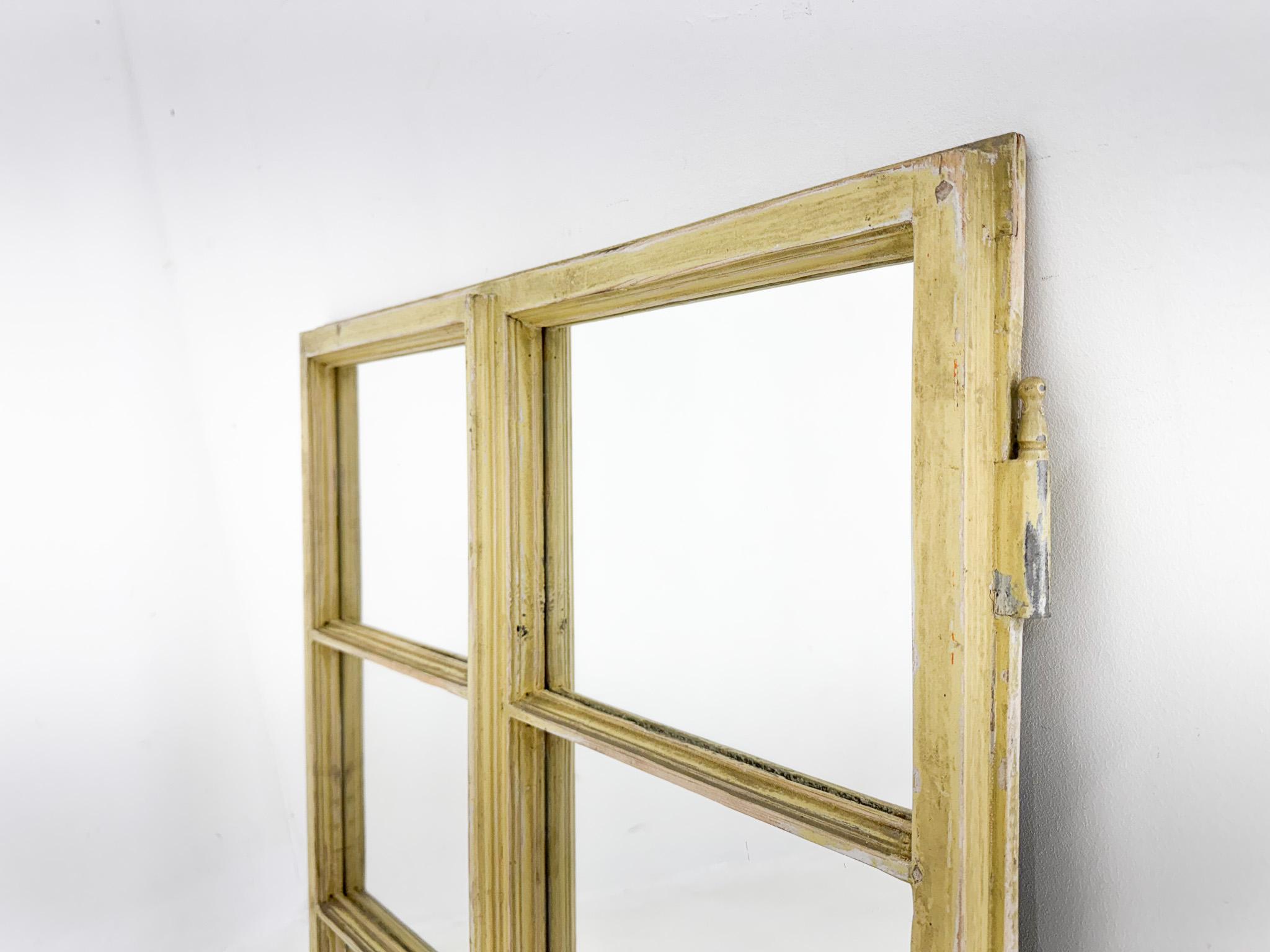 Vintage  Wooden Window Converted to a Mirror For Sale 4