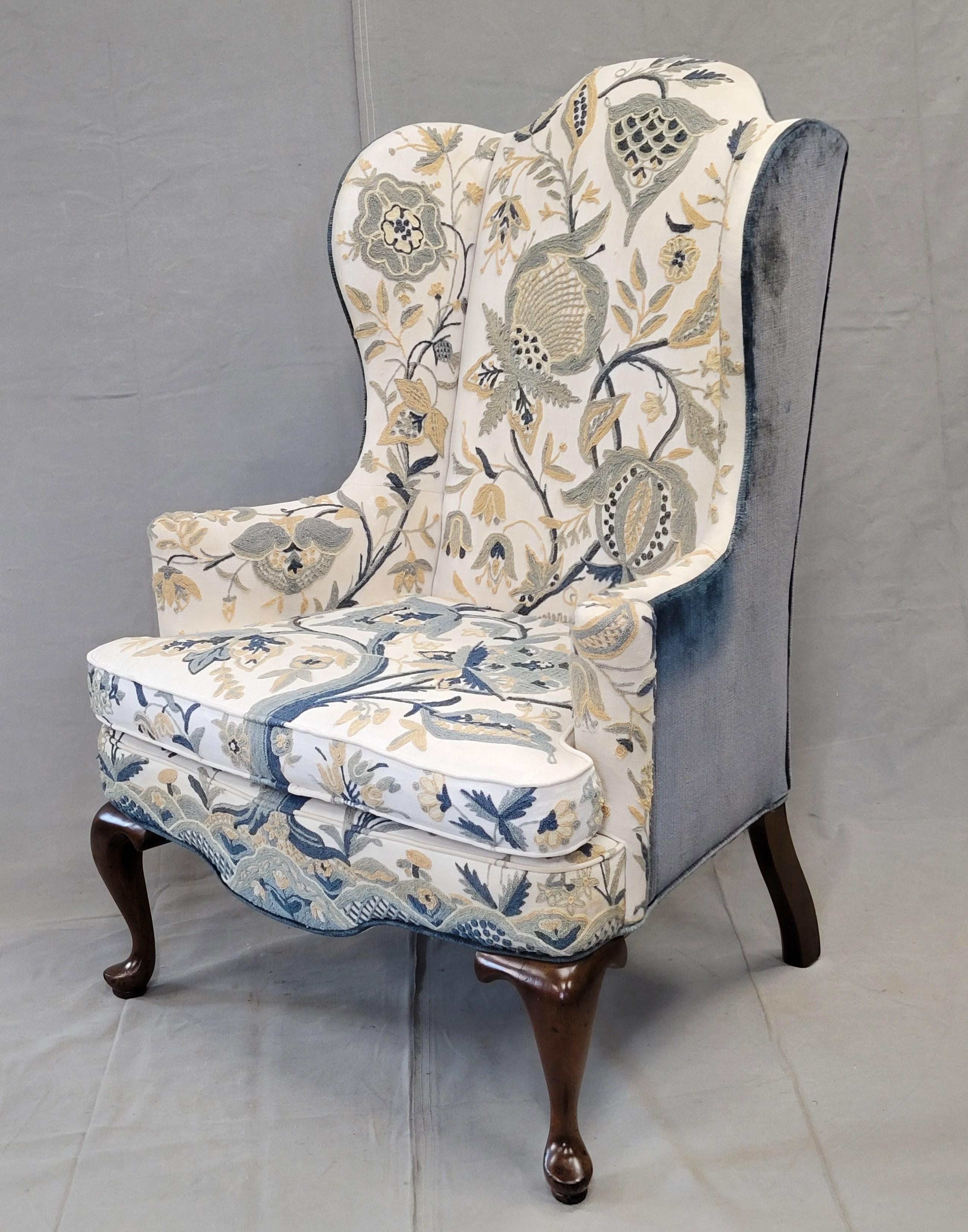 Anglo-Indian Vintage Woodmark Mary Webb Wood Blue 