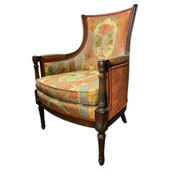 Vintage Woodmark Originals French Louis XVI-Style Bergere Armchair Chinoiserie