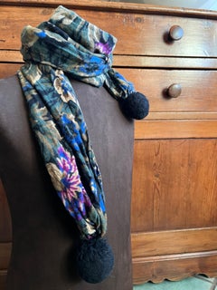 Vintage wool and angora scarf by Byblos