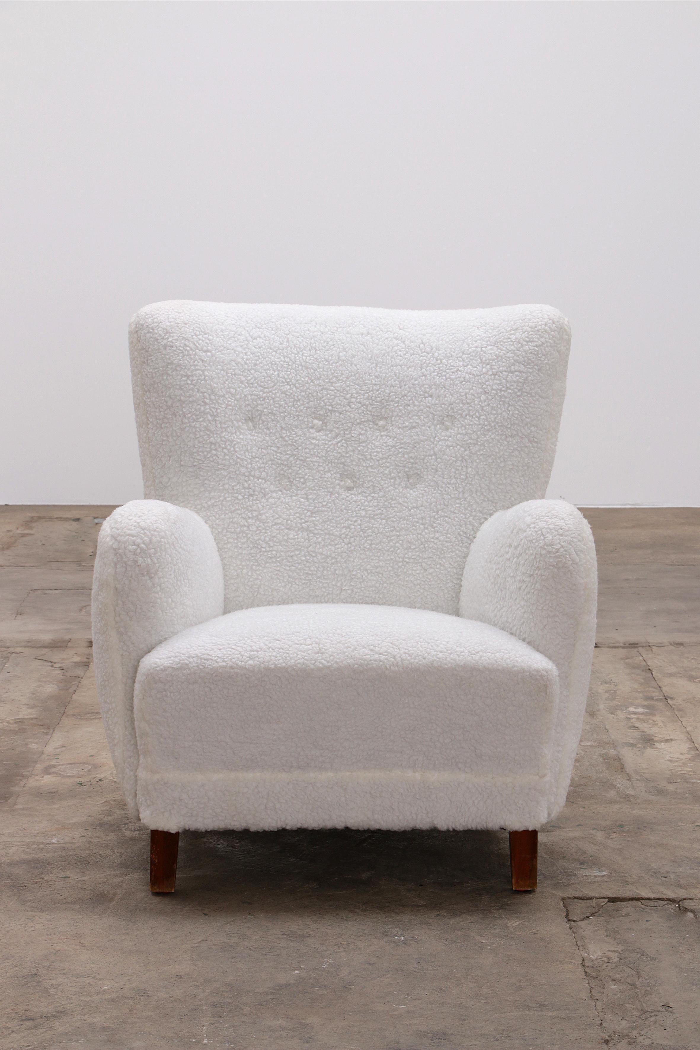 Fritz Hansen High Back Lounge Chair, Model 1669, Denmark, 1950 5