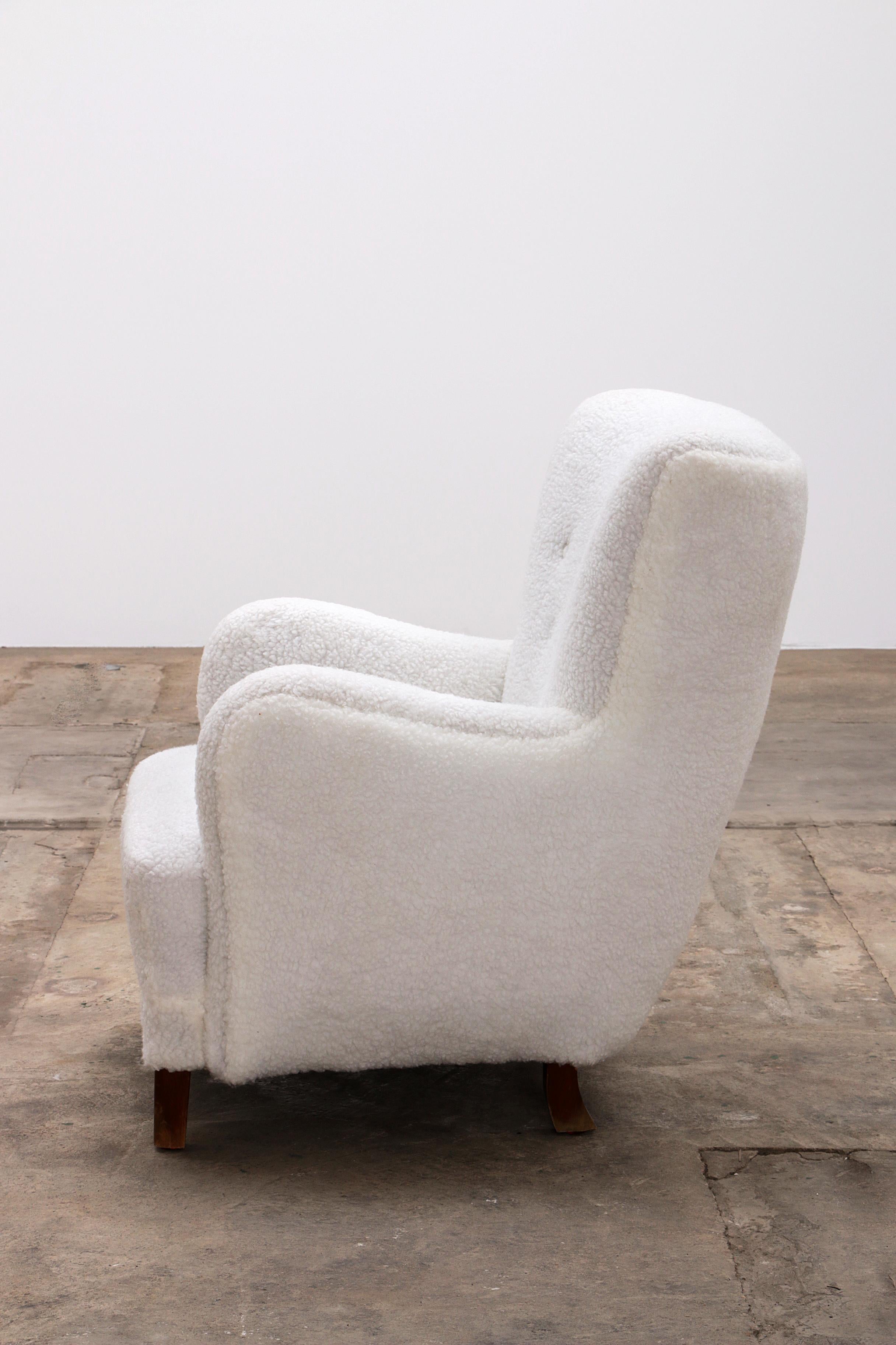 Fritz Hansen High Back Lounge Chair, Model 1669, Denmark, 1950 6