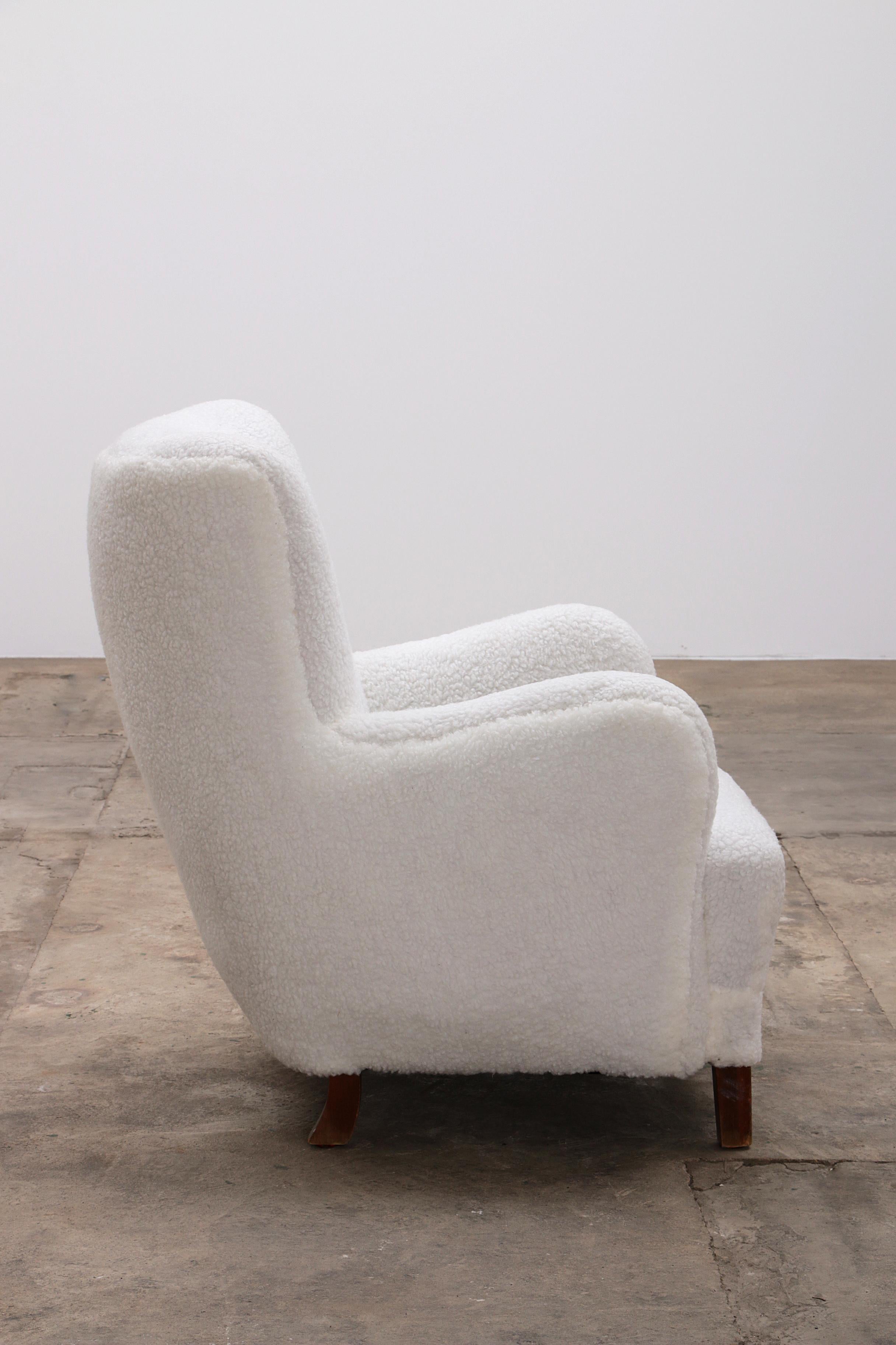 Fritz Hansen High Back Lounge Chair, Model 1669, Denmark, 1950 8