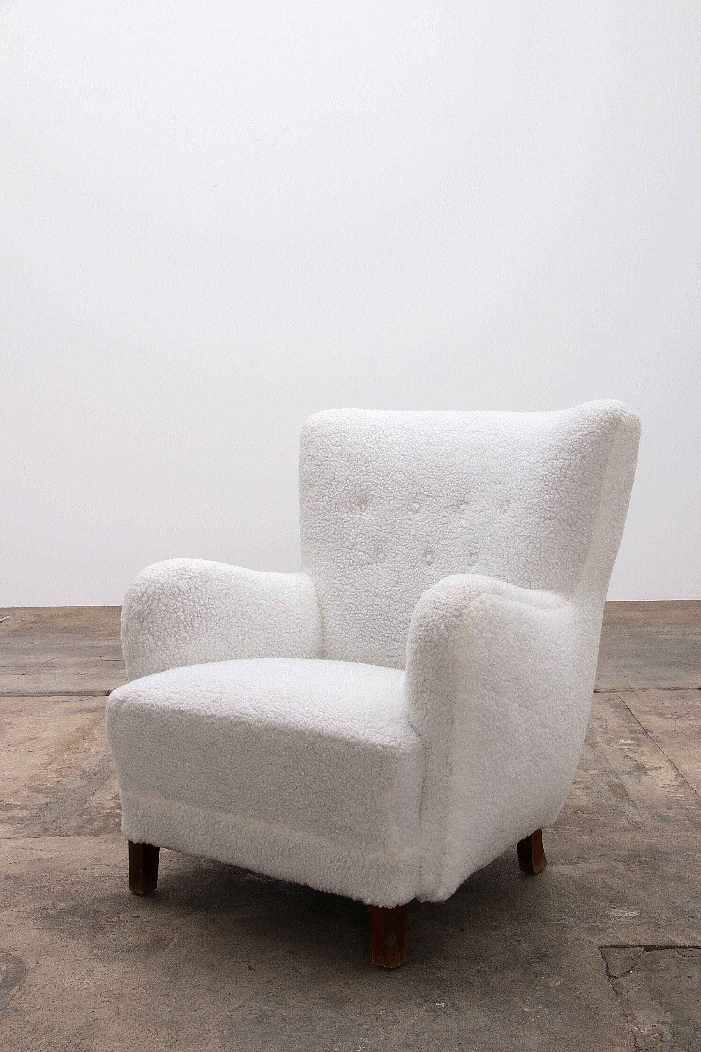 Fritz Hansen High Back Lounge Chair, Model 1669, Denmark, 1950 10