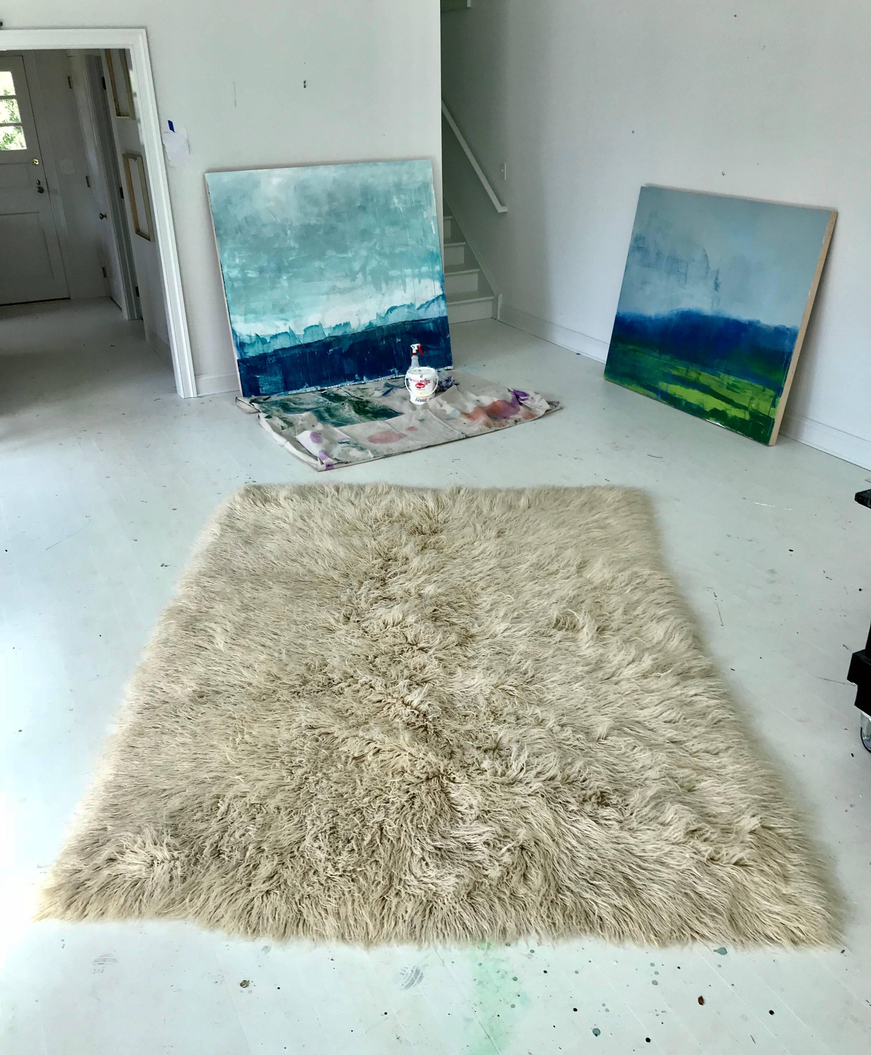 vintage flokati rug