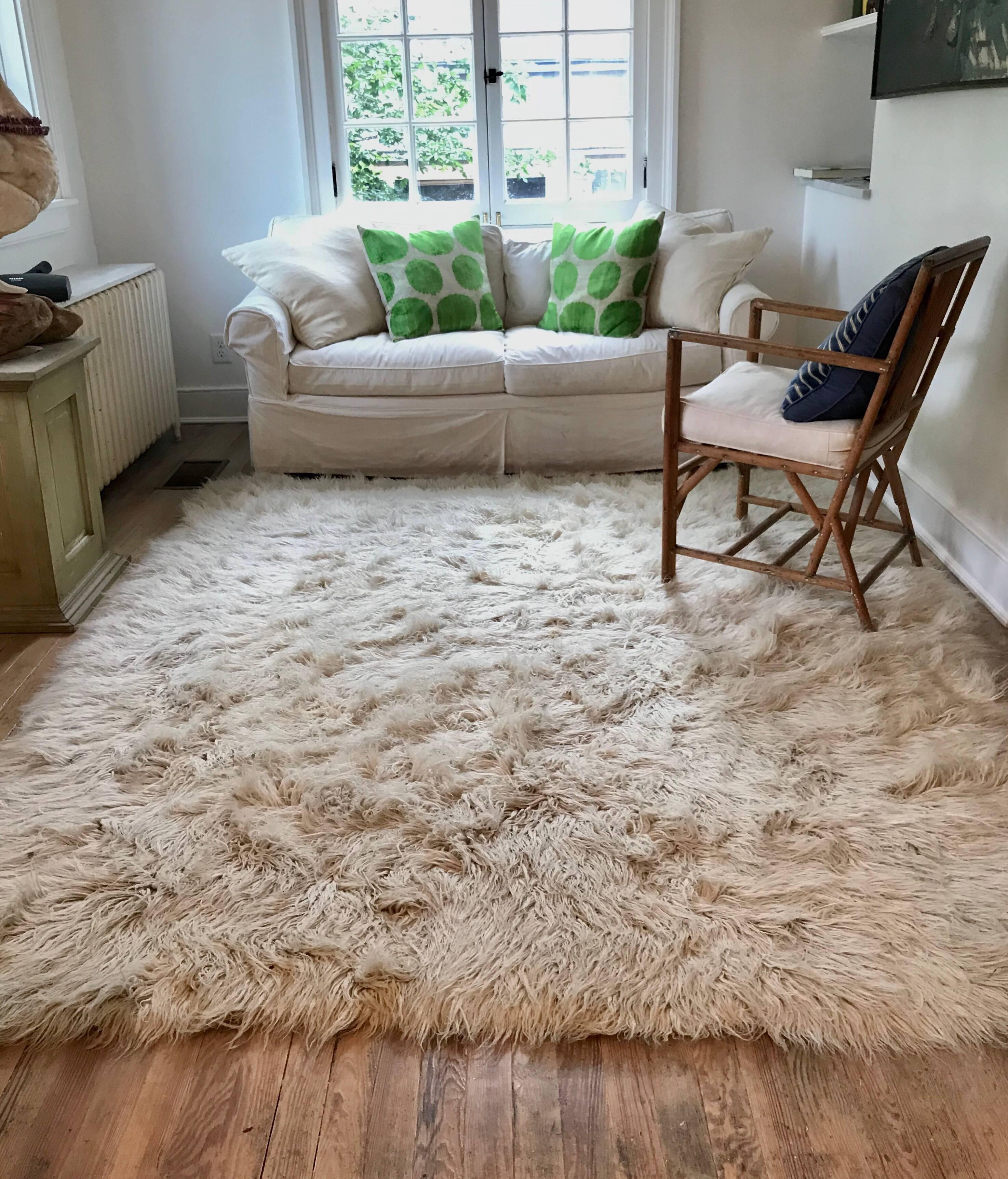 Bohemian Vintage Wool Flokati Rug by Karamichos & Co.