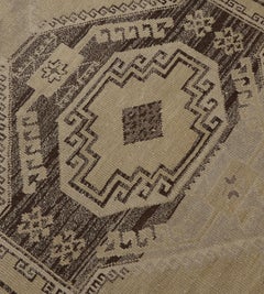 Vintage Wool Hand-knotted Traditional Oushak Runner