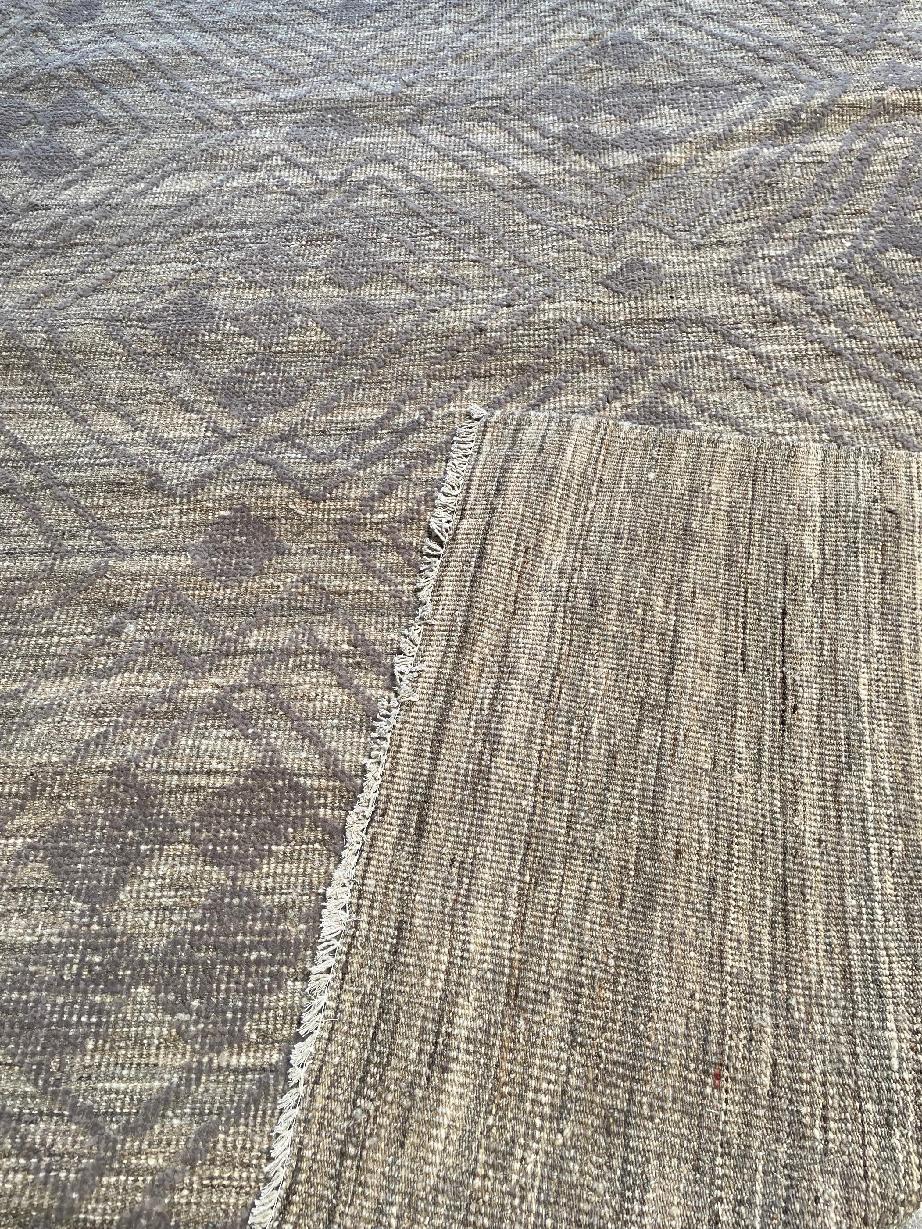 Tappeto turco vintage in lana annodato a mano con lino e tonalità Bruyere in vendita 12