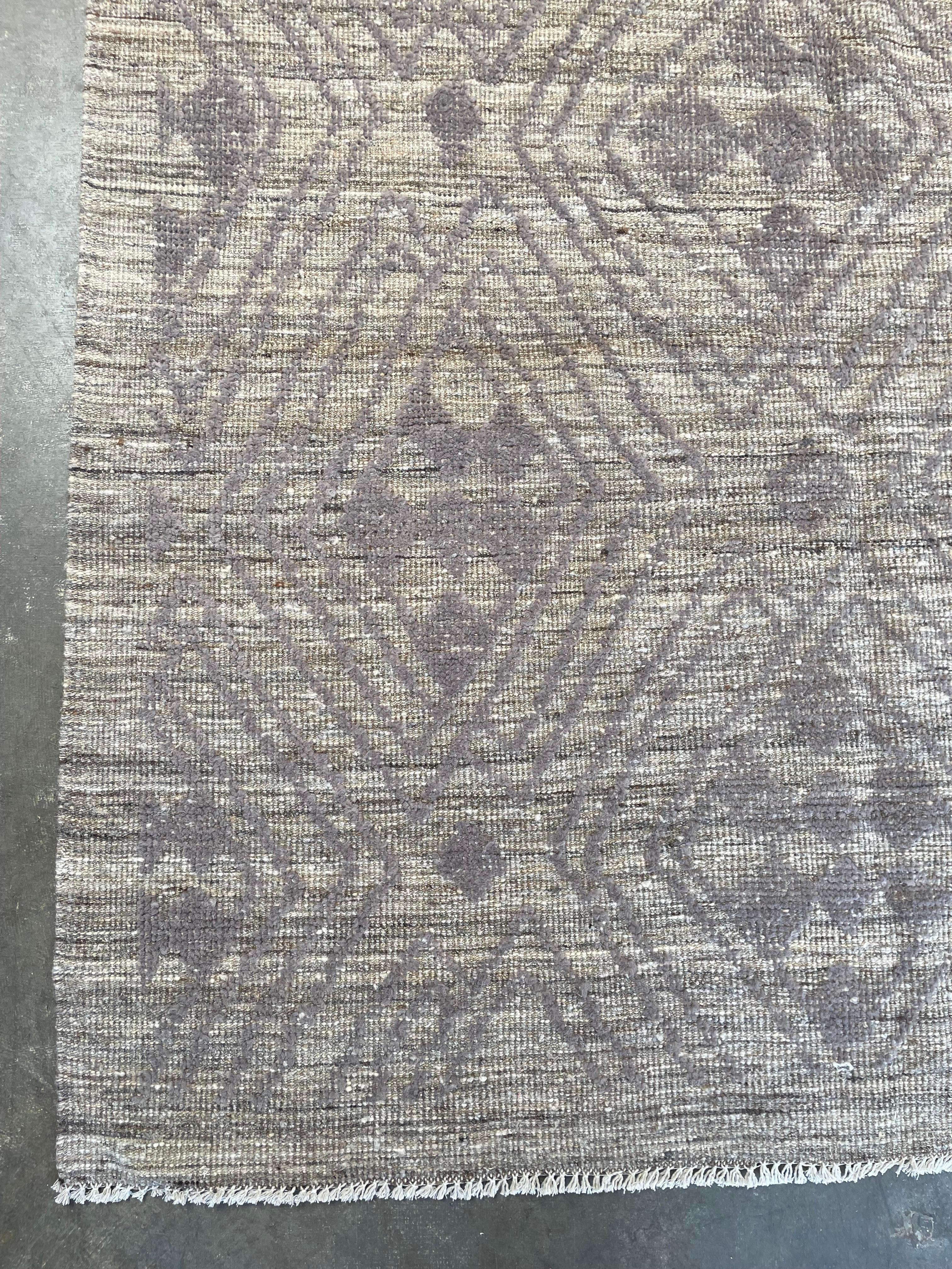 Tappeto turco vintage in lana annodato a mano con lino e tonalità Bruyere in vendita 6