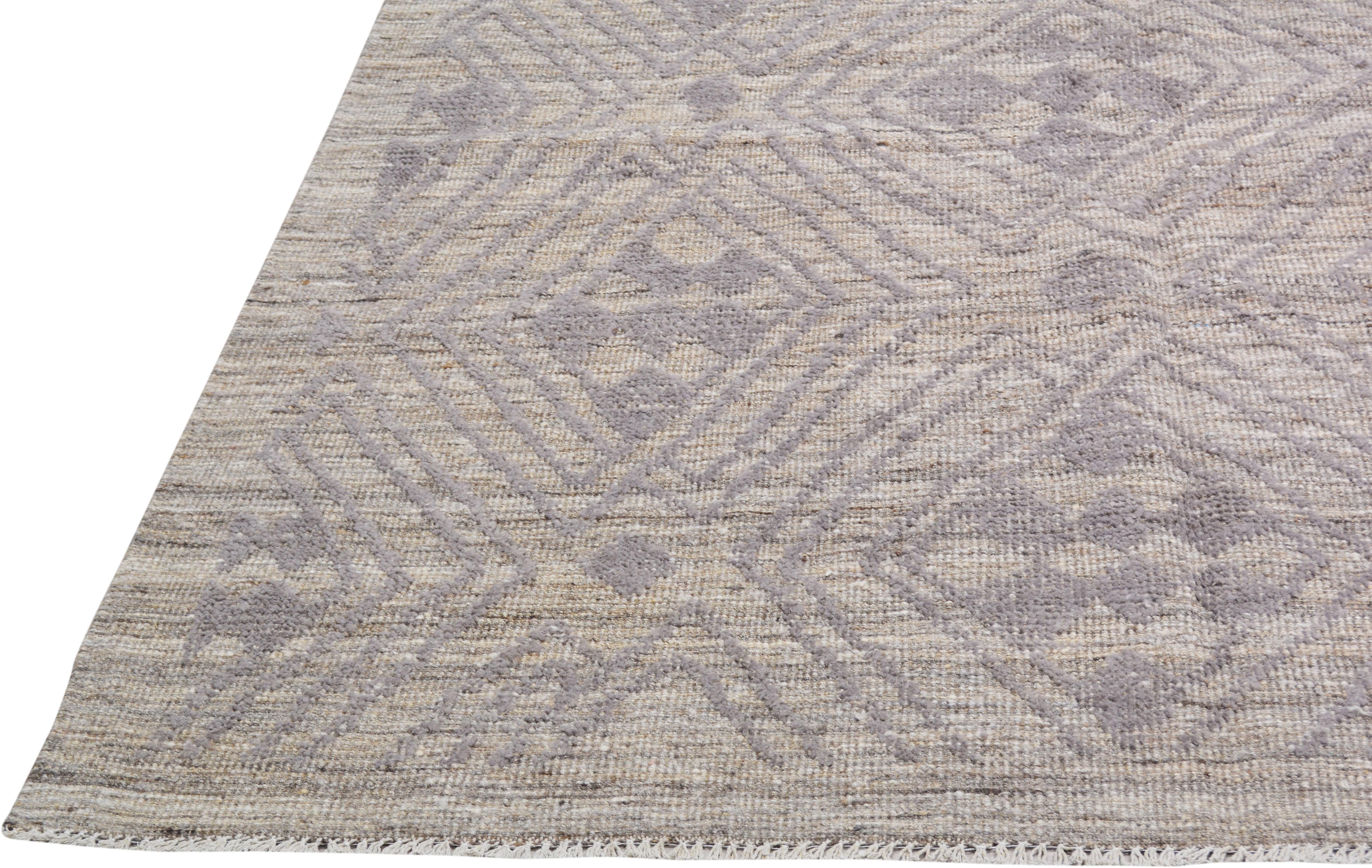 Tappeto turco vintage in lana annodato a mano con lino e tonalità Bruyere in vendita 1