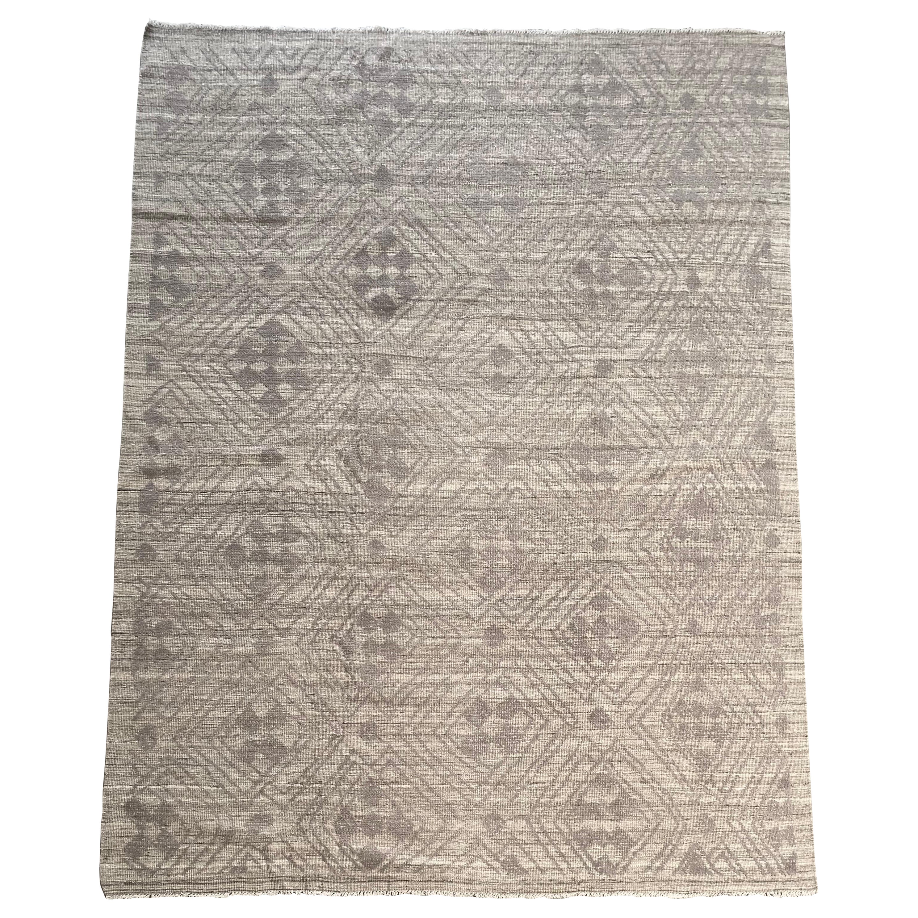 Tappeto turco vintage in lana annodato a mano con lino e tonalità Bruyere in vendita 3