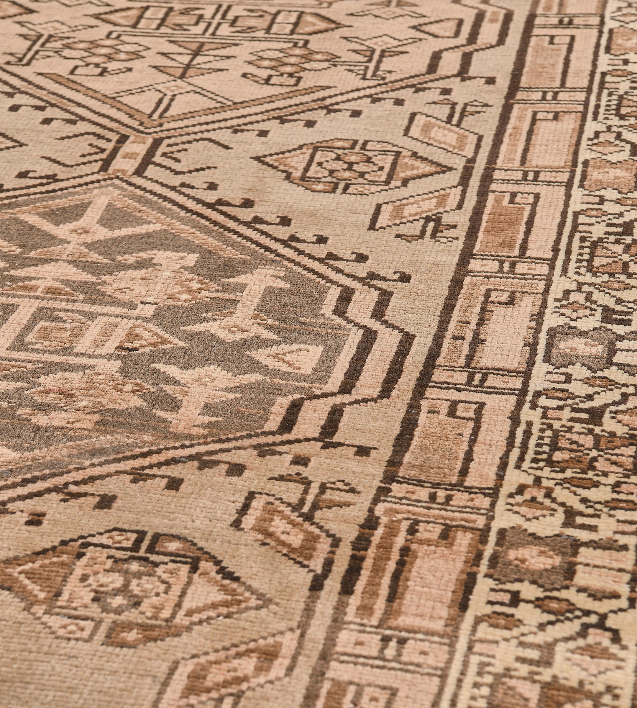 20th Century Vintage Wool Handwoven Persian Heriz Runner For Sale
