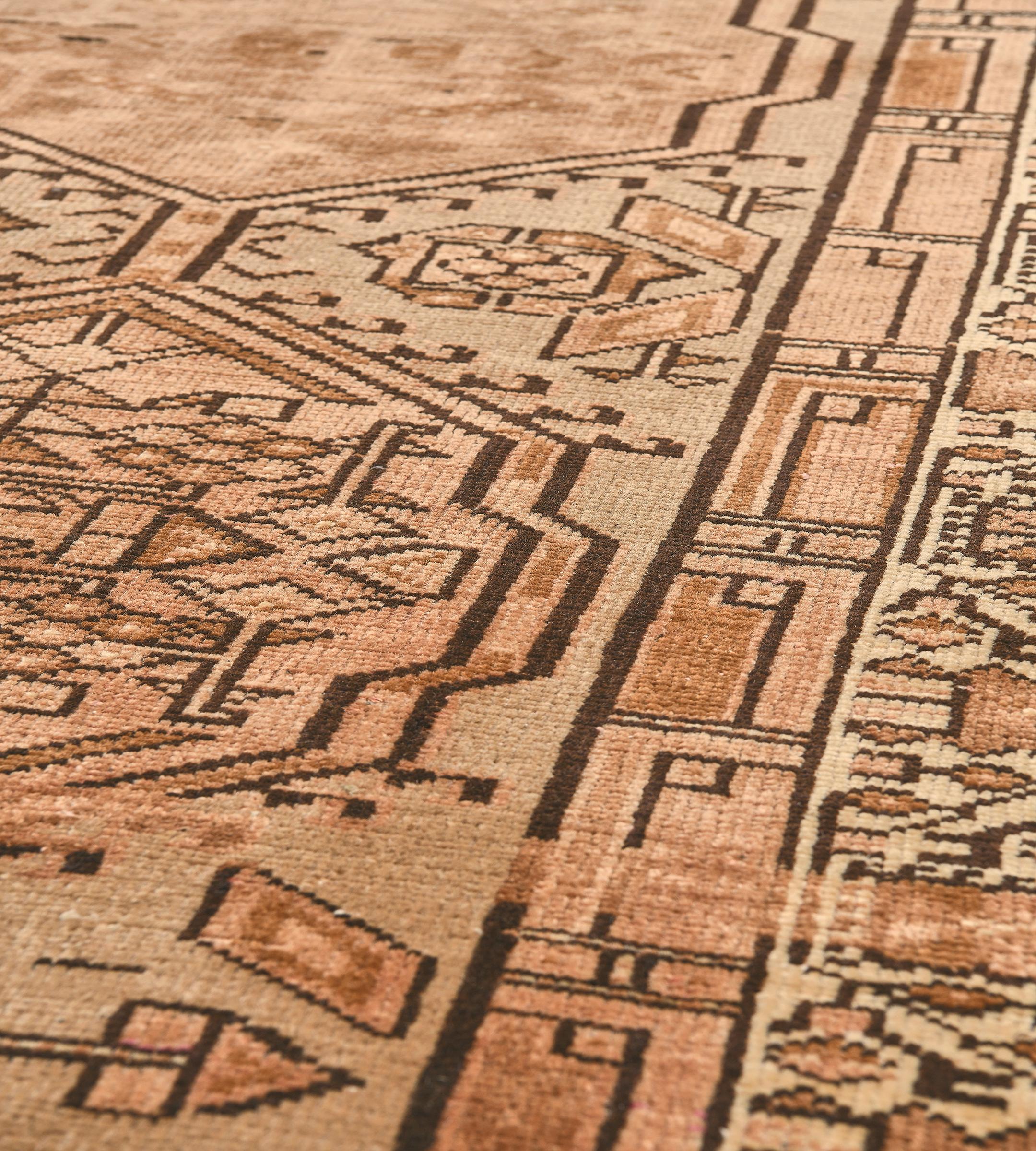 20th Century Vintage Wool Handwoven Persian Heriz Runner For Sale